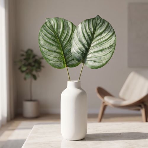 Cesto Artificiale Calathea Marante Piante Artificiali Verde 51cm | Floristik24.it
