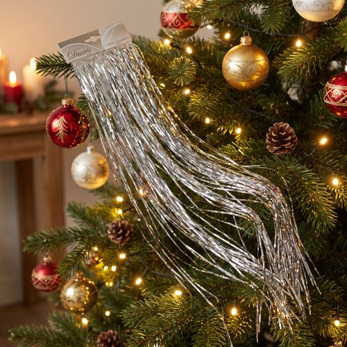 Orpello per albero di Natale Colore argento  50×40 cm 2pz | Floristik24.it