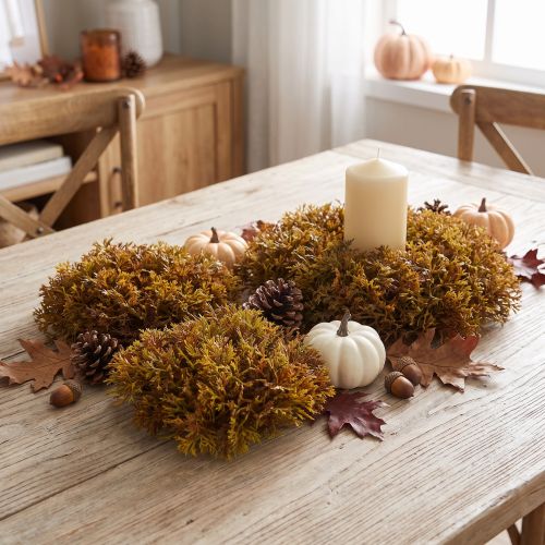 Decorazione muschio artificiale marrone – cuscino muschio 10/12/14 cm 3 pz | Floristik24.it