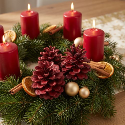 Prodotto Pigne nere Pigne decorative bordeaux rosse 6-8 cm 6 pz