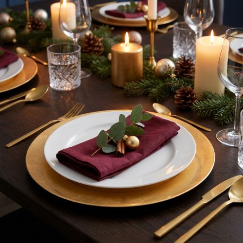 Piatto decorativo oro Ø28cm | Floristik24.it