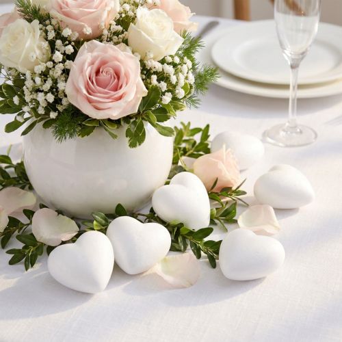 Cuore in polistirolo 5cm arcuato piccolo 10pz | Floristik24.it