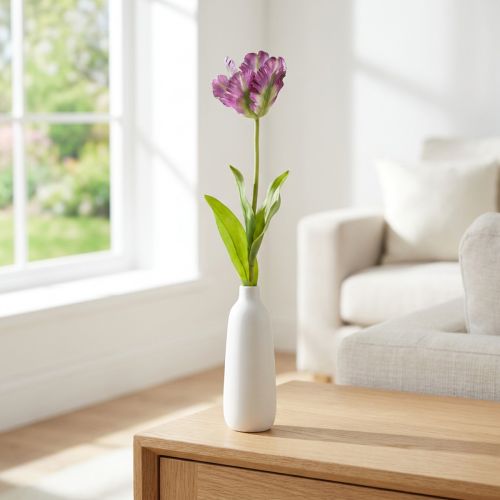 Fiore artificiale pappagallo tulipano tulipano artificiale decorativo viola 63 cm | Floristik24.it