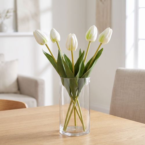 Prodotto Fiori di tulipano artificiali decorativi per un design d'interni elegante, 40 cm, 5 pezzi