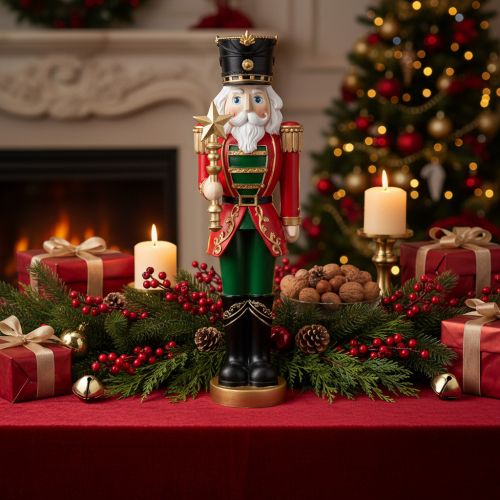 Statuetta decorativa Schiaccianoci, decorazione natalizia festiva, 59 cm | Floristik24.it