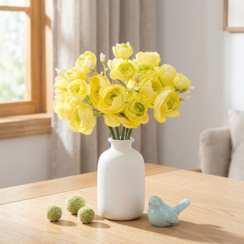 Bouquet di ranuncoli artificiali per la decorazione primaverile della casa, 32 cm, 5 pezzi | Floristik24.it