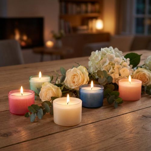 Lumini Colorlights pastello assortiti durata combustione 8 ore 40 pezzi | Floristik24.it
