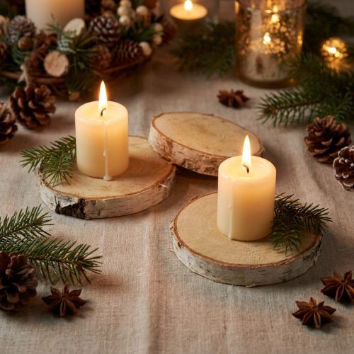 Fette rotonde di betulla, naturali, 10 pezzi – Decorazione e artigianato, matrimonio, Natale | Floristik24.it
