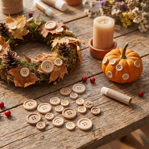 Bottoni decorativi naturali 1,5 cm - 2,5 cm 150 pz | Floristik24.it