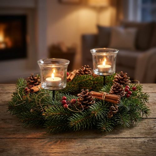 Portacandele per tealight in vetro trasparente Ø6cm H10cm 2 pezzi | Floristik24.it