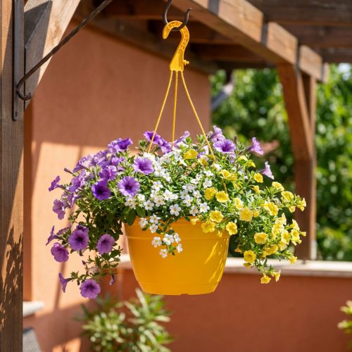 Prodotto Cesto sospeso 25 cm giallo