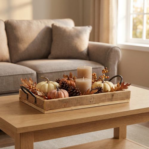 Prodotto Vassoio in legno con manici vassoio decorativo nero naturale 35×22,5 cm