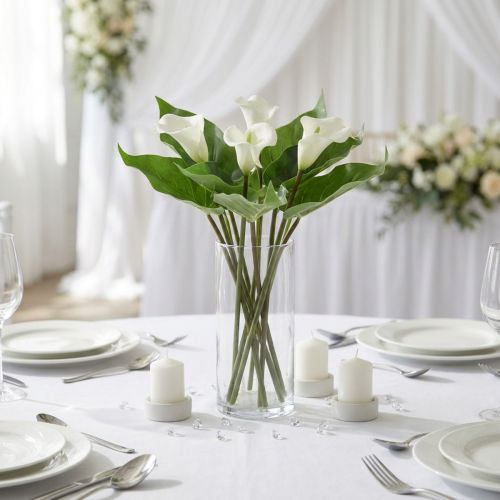 Calla Lily Kalla Fiori artificiali Fiori esotici bianchi 34 cm | Floristik24.it