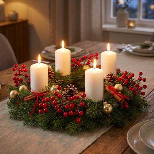 Rami di bacche rosse brillanti – Ideali per decorazioni festive, 30 cm – Set di 6 | Floristik24.it
