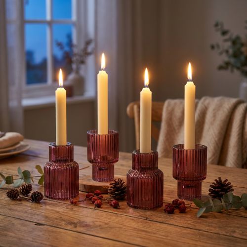 Portacandele portacandele in vetro Bacca H8cm 4 pz | Floristik24.it