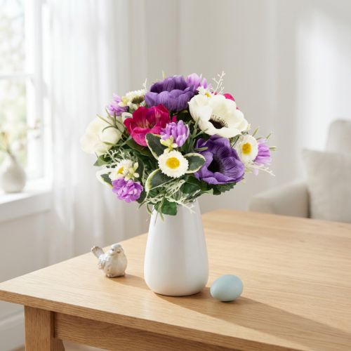 Bouquet di fiori artificiali di anemoni, decorazione primaverile, versatile e dal design moderno, 26 cm | Floristik24.it