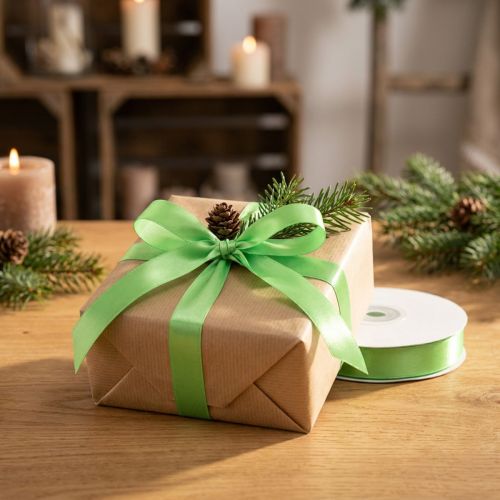 Nastro regalo e decorazione 15 mm x 50 m verde chiaro | Floristik24.it