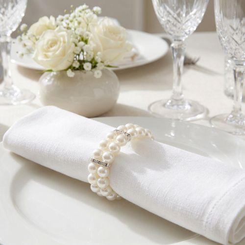 Nastro di perle perle decorative color avorio Ø6cm | Floristik24.it