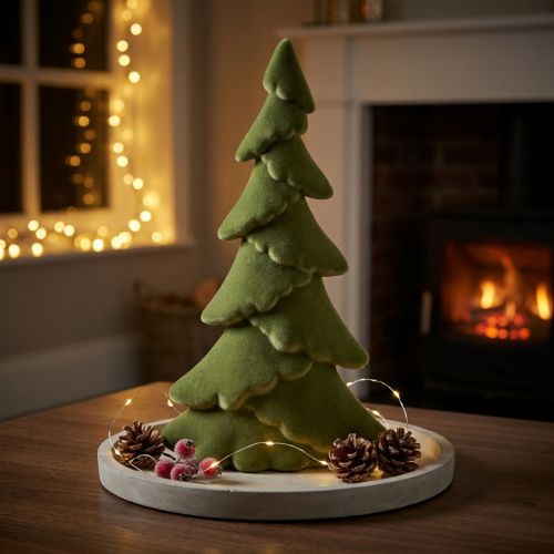 Albero di Natale artificiale abete verde floccato 45 cm | Floristik24.it