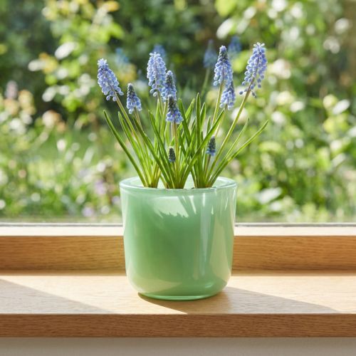 Vaso di vetro Ø7,8cm H8cm Verde menta | Floristik24.it