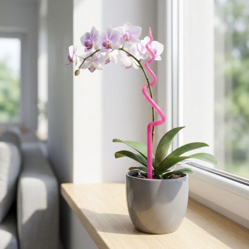 Prodotto Tutore per orchidee, plastica, rosa, supporto, tutore per piante di orchidee, H64cm