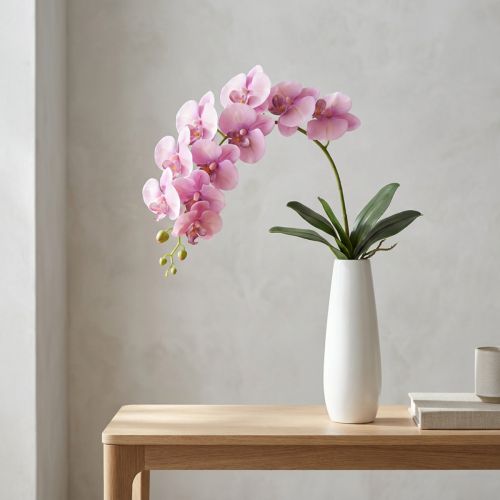 Orchidea Phalaenopsis artificiale 8 fiori rosa 104 cm | Floristik24.it
