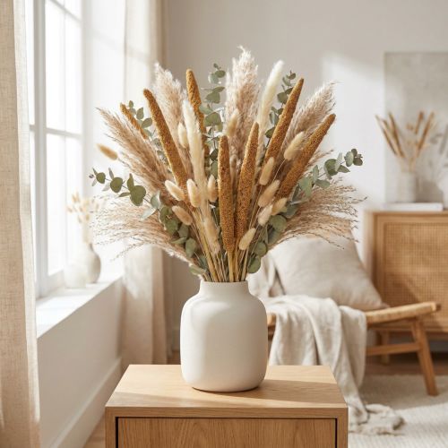 Elegante decorazione con spray di miglio per composizioni floreali | Floristik24.it