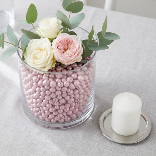 Perline decorative brillanti da 4 mm a 8 mm, granuli di argilla rosa 1 l | Floristik24.it