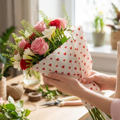 Carta Crespa con Cuori