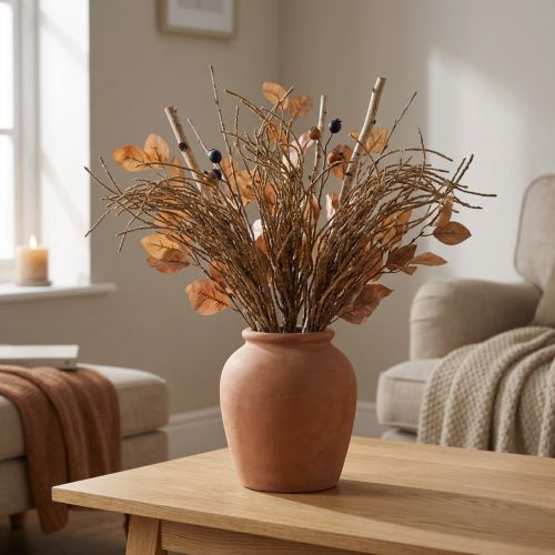 Erba Cespuglio Marrone Artificiale Decorazione Secca Decorazione Autunnale 48 cm | Floristik24.it