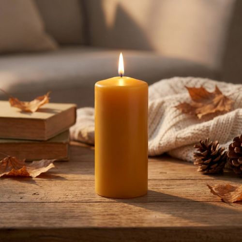 Prodotto Candela a colonna PURE giallo miele Candele Wenzel 130/60mm