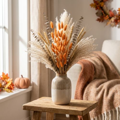 Lagurus Erba di coda di coniglio essiccata Albicocca Fiori secchi decorativi 55-60 cm 50 g | Floristik24.it