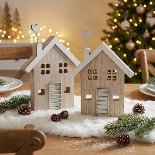 Supporto da tavolo decorativo per casa in legno in legno 20 cm 2 pz | Floristik24.it