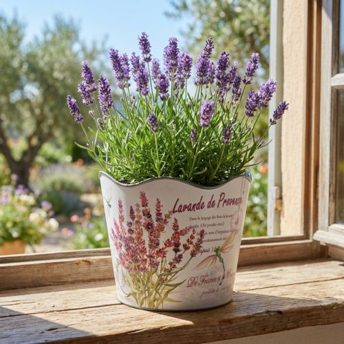 Vaso da fiori in plastica lavanda Ø13,5 cm H12 cm | Floristik24.it