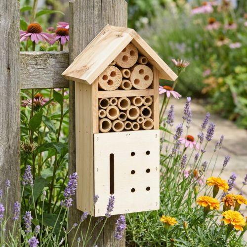 Casetta per insetti in legno di abete naturale 13,5x8x26 cm | Floristik24.it