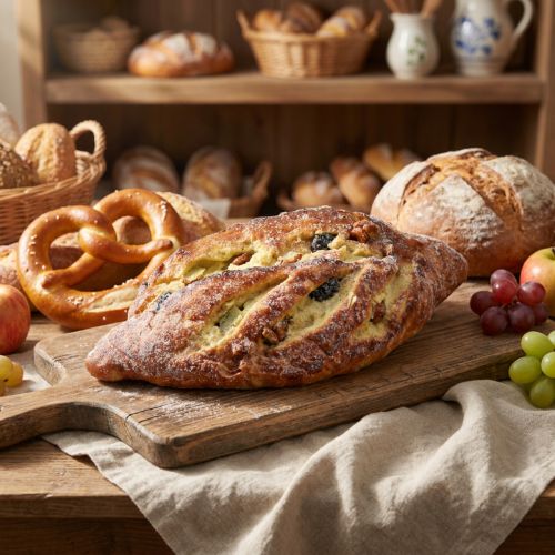 Pane all'uvetta decorativo artificiale - Riproduzione alimentare ingannevolmente realistica per panetterie e vetrine, 22 cm | Floristik24.it