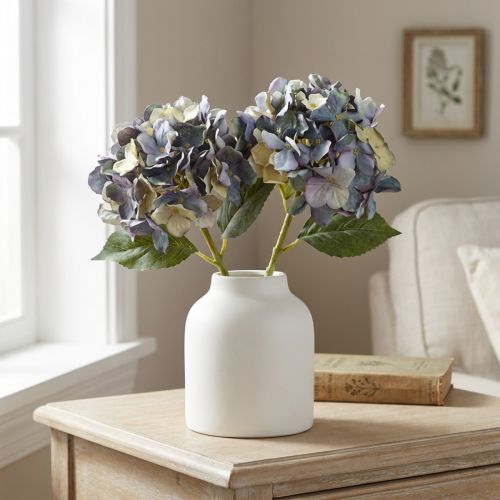 Fiori artificiali in ortensia blu grandi Ø15cm L58cm 2 pezzi | Floristik24.it