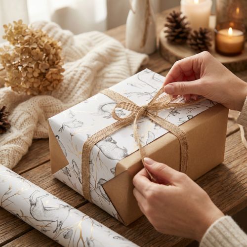 Carta da regalo animali bianco