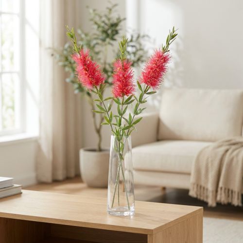 Detergenti per cilindri di fiori artificiali rosso carminio 70 cm 3 pezzi | Floristik24.it