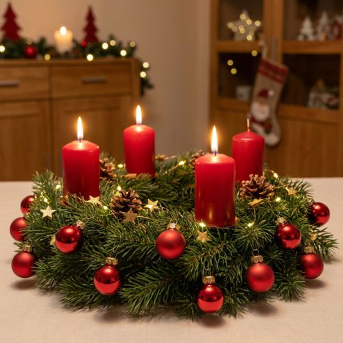 Prodotto Mini palline di Natale rosse opache e lucide Ø2,5cm 22 pezzi