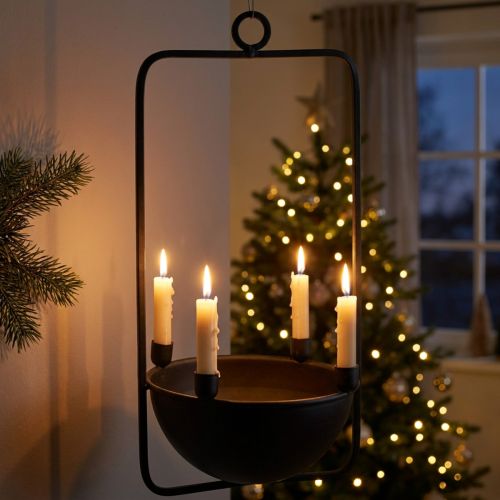 Portacandele sospeso Portacandele albero nero H30.5cm | Floristik24.it
