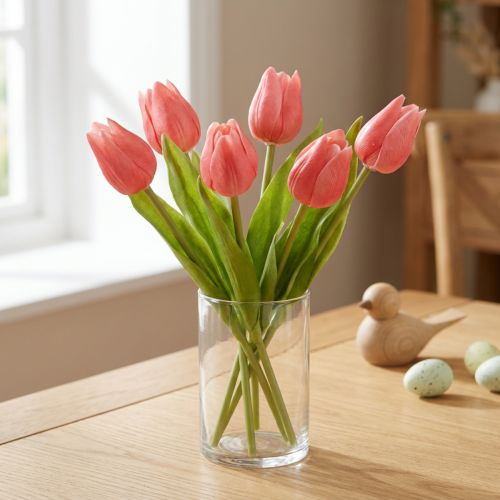 Prodotto Fiore di tulipano di alta qualità come replica realistica per vasi da tavolo, 21 cm, 6 pezzi