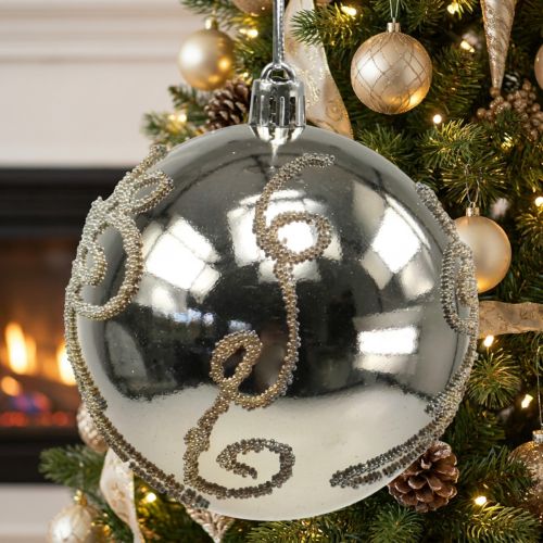 Prodotto Pallina di Natale in plastica oro chiaro Ø8cm 2 pezzi