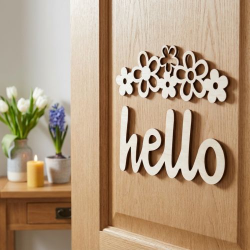 Fiori decorativi in legno "Ciao" segno decorativo della natura con magnete 18/19,5 cm 6 pezzi | Floristik24.it