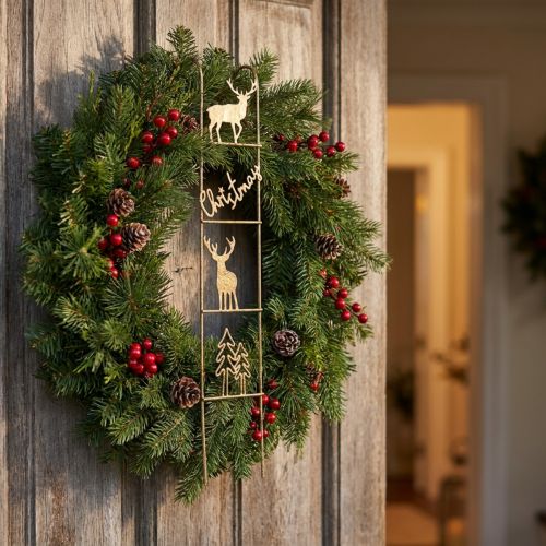 Decorazione da appendere Decorazione cervo natalizio oro vintage 42,5×7×4 cm | Floristik24.it