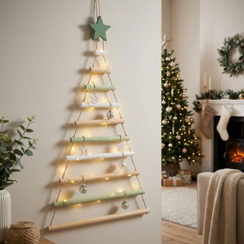 Decorazione da appendere Stella albero di Natale in legno H59cm | Floristik24.it
