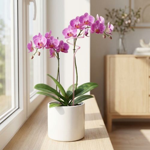 Prodotto Bastoncino per fiori a traliccio, bastoncino per orchidee, Pink Twister 38 cm