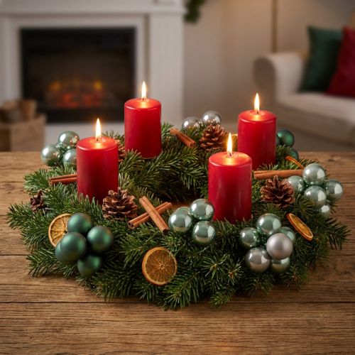 Palline di Natale su filo di vetro verde grigio Ø40mm 32 pz | Floristik24.it