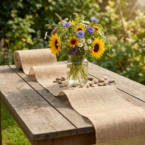 Nastro di iuta naturale, largo 15 cm, lungo 40 m. | Floristik24.it