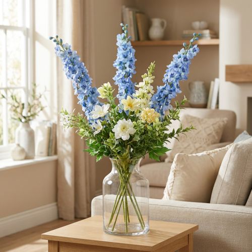 Delphinium artificiale Blu Delphinium Fiore artificiale Fiori di seta | Floristik24.it